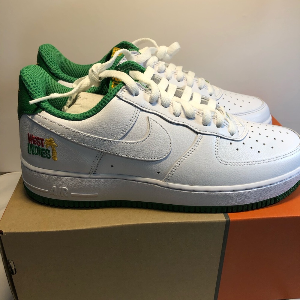 Size 9.5- Nike Air Force 1 Low West Indies 2022 New With OG Box Womens 11 Green - Picture 8 of 14